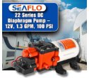 משאבת מים SEAFLO מסדרת 22 – ‎12V, ספיקה ‎1.3‎ GPM, 5LPM לחץ ניתוק ‎100‎ PSI