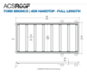 ACS ROOF | Over Cab Platform Rack for FORD BRONCO - גגון פורד ברונקו