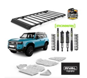 חבילת Adventure Pro ללנד קרוזר 250 | הגבהה Ironman, מיגון RIVAL מלא וגגון