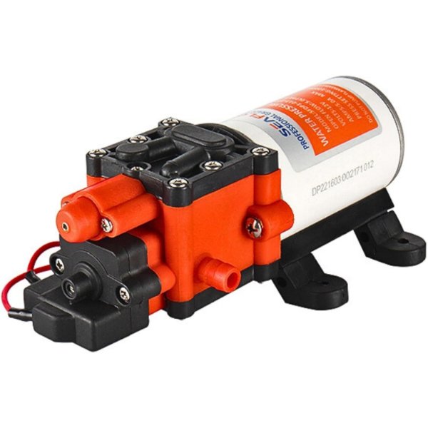 משאבת מים SEAFLO מסדרת 22 – ‎12V, ספיקה ‎1.3‎ GPM, 5LPM לחץ ניתוק ‎100‎ PSI