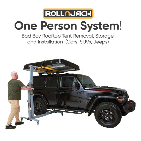 RollnJack Bad Boy RTT  המהפכה בהרמה ואחסון לאוהלי גג 